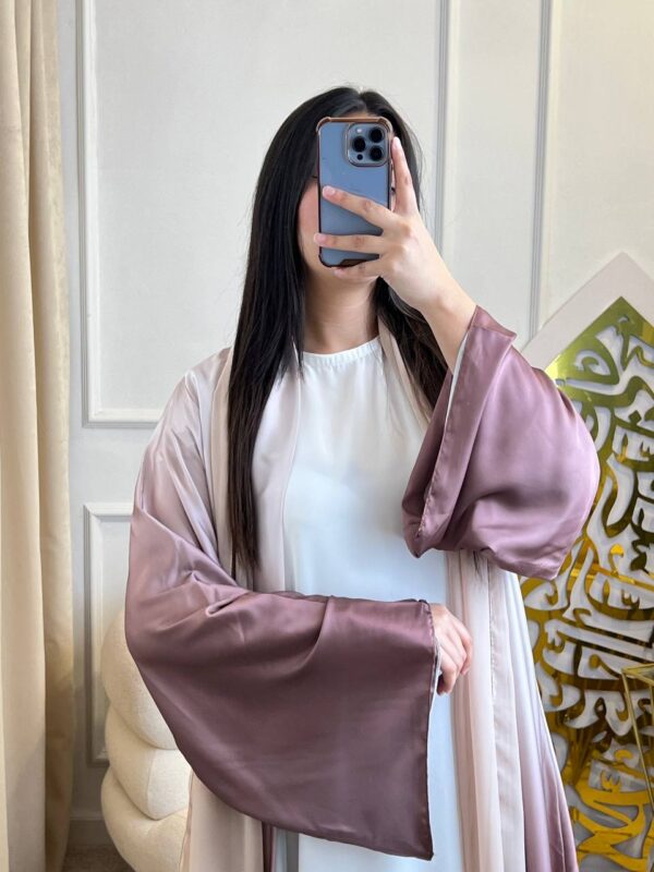 Abaya rose (2 pièces)